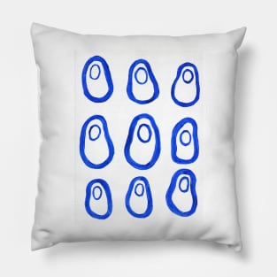 Blue avocado Pillow