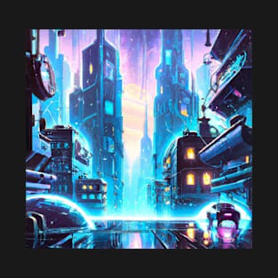 Futuristic vintage city T-Shirt