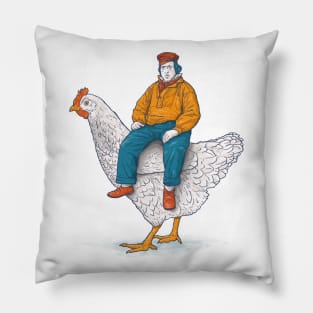 Chicken rider Pillow