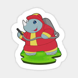 Rhino Firefighter Fire extinguisher Fire department Magnet