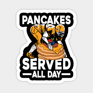 Pancakes Served All Day - Football Magnet