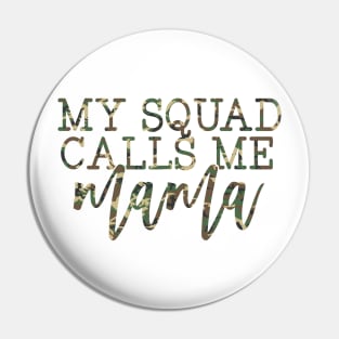 Army Camouflage Mama Soldier Pin