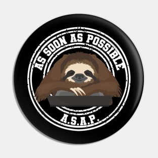 Humor Lazy worker Cute Funny Sloth Pin