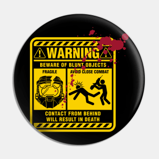 Mjolnir Warning Label Pin