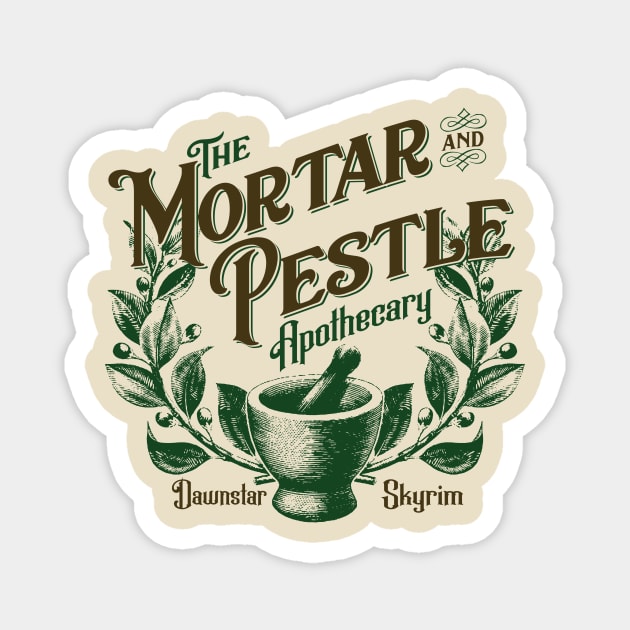 Mortar and Pestle Apothecary Magnet by MindsparkCreative