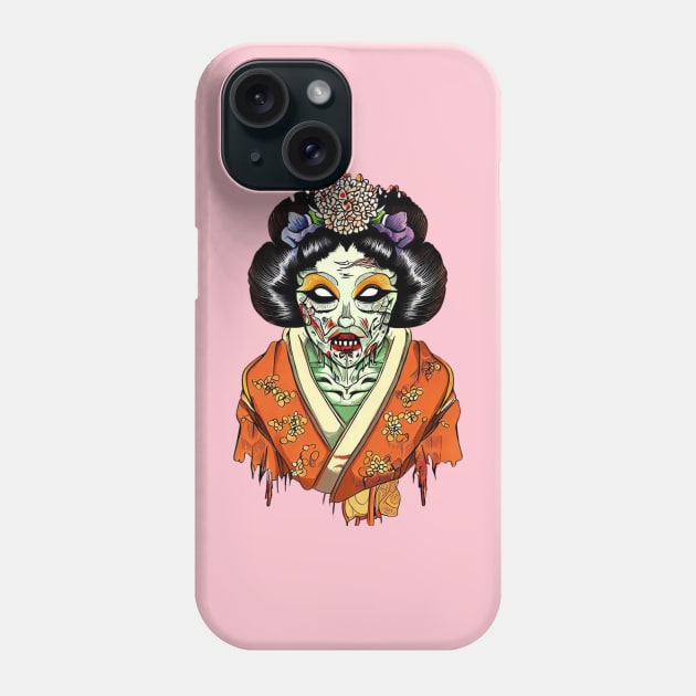 Japanese zombie girl Phone Case by Japanese Fever