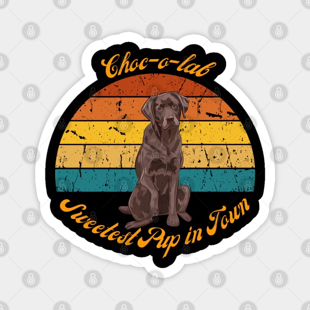 Chocolate Lab: Choco Lab Sweetest Pup Magnet by jlee