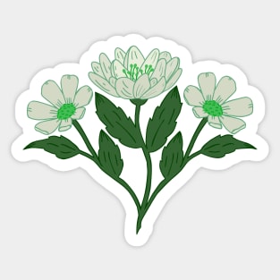 Floral cross stickers - hand drawn style