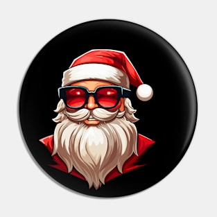 Stylish Santa: Original Santa Claus in Red Glasses Pin