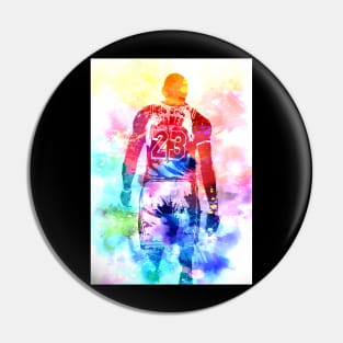 Lebron James Watercolor Pin