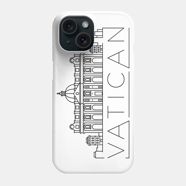 Vatican Minimal Skyline Phone Case by kursatunsal