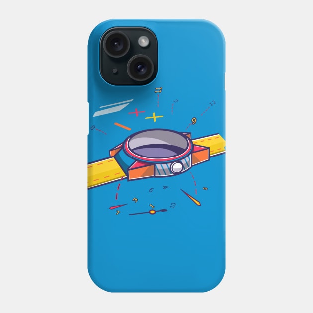 Watch Deadline time illustration Phone Case by Alsiqcreativeart