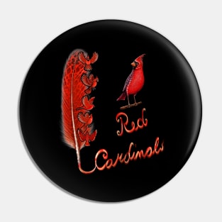 Red Cardinal bird Pin