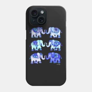 blue elephants Phone Case