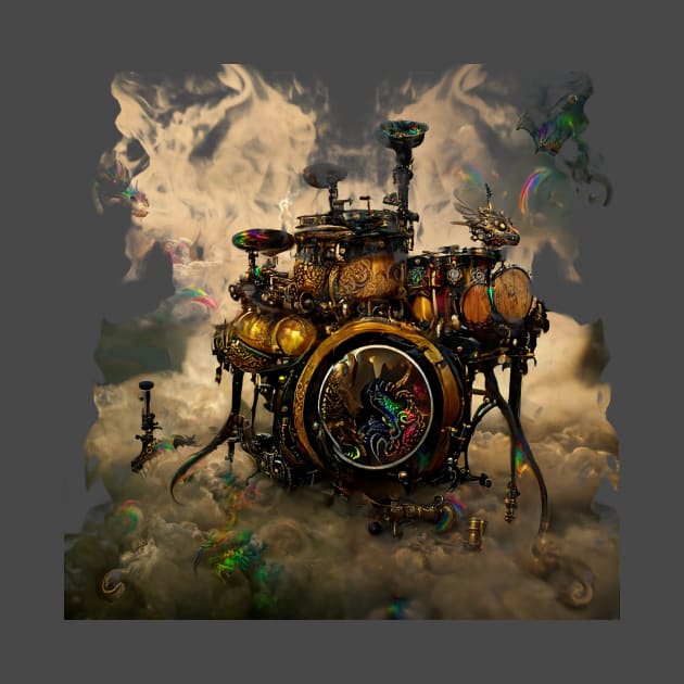 Steampunk Drum kit by llspear