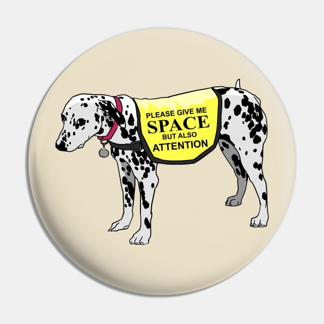 Please Give Me Space But Also Attention Pin by castrocastro