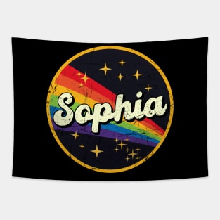 Sophia // Rainbow In Space Vintage Grunge-Style Tapestry