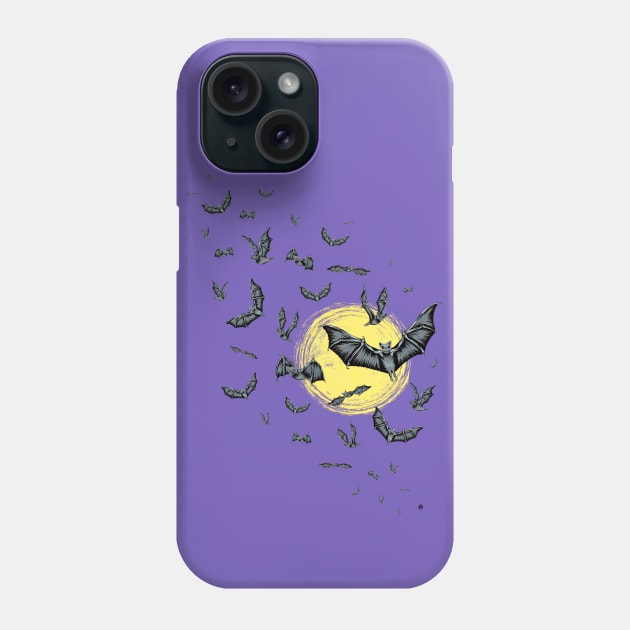 Bat Swarm Phone Case by CarolinaMatthes