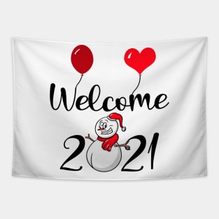 Welcome 2021 Happy New Year Tapestry