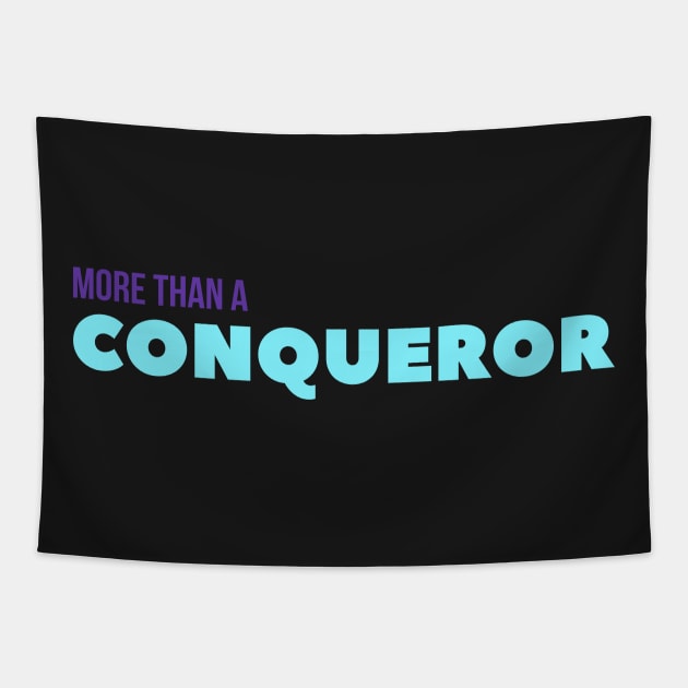 More than a conqueror - Bible Quotes Tapestry by quotysalad