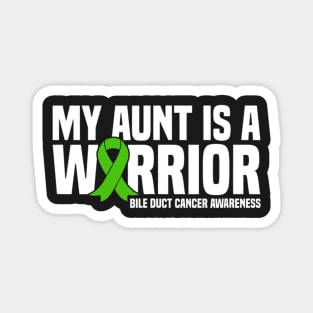 My Aunt Is A Warrior Bile Duct Cancer Awareness Magnet