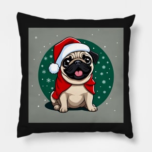 Xmas Pug Pillow