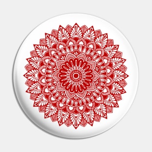 Mandala (red) Pin