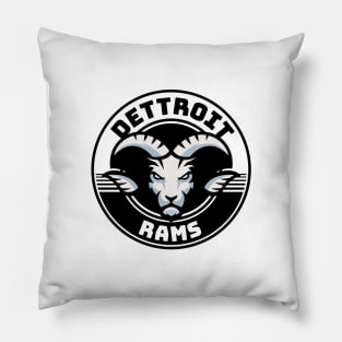 Detroit Rams Black Pillow
