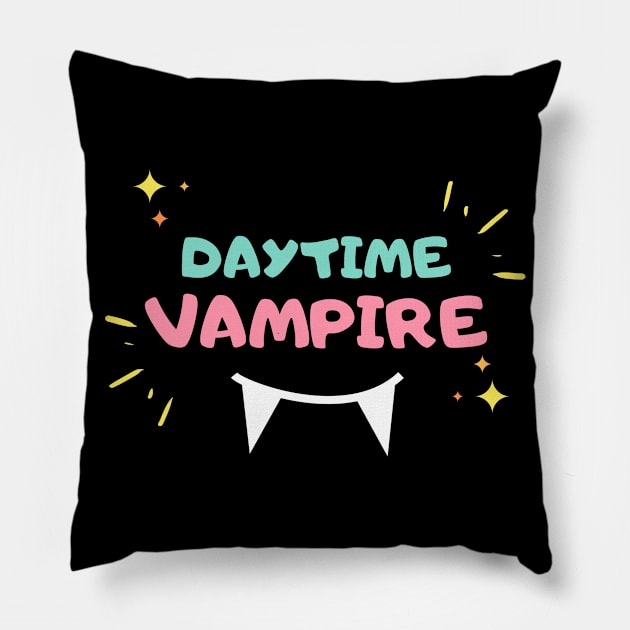 Daytime Vampire Pillow by nathalieaynie