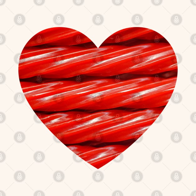 Red Licorice Candy Photo Heart by love-fi