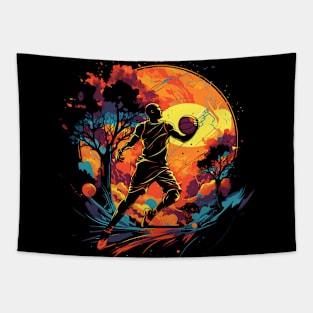 Abstract Basketball Art Tapestry