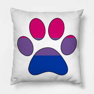 Bisexual Paw Print Pillow