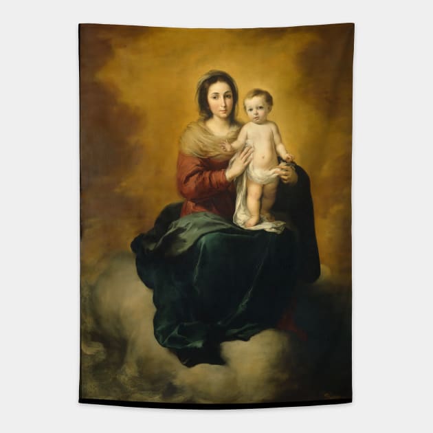 Virgin and Child - Murillo Tapestry by Brasilia Catholic