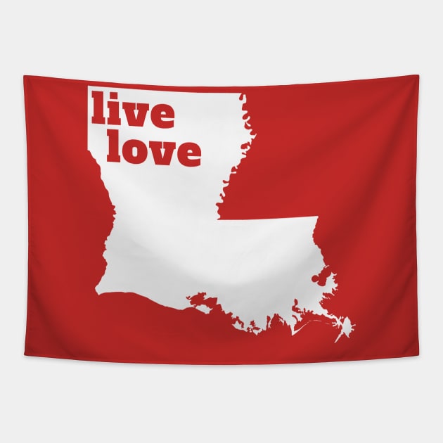 Louisiana - Live Love Louisiana Tapestry by Yesteeyear