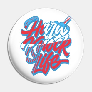 Hard Life Siren Red Sneaker Art Pin