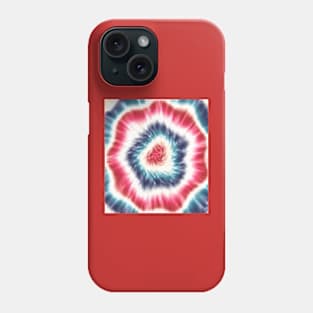 Abstract Patriotic Red White and Blue Blur Tie Dye Phone Case