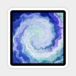 Ocean Wave Pastel Marble Watercolor Magnet