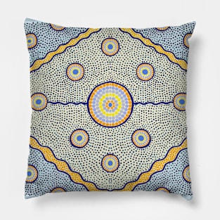 Aboriginal Ritual Circles Pillow