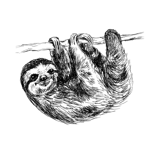 Sloth Print by rachelsfinelines