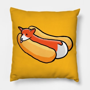 Corgi hot dog Pillow