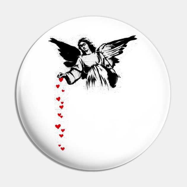 Banksy's Angel Hearts Pin by DesignsByDebQ