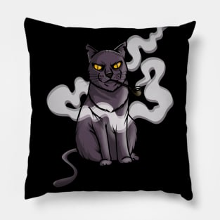Smoking cat Pillow