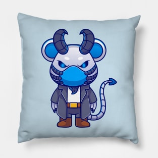 Cute Mouse Robot Cyborg Devil Cartoon Pillow