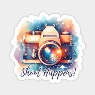 Shoot Happens photography watercolor Magnet