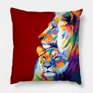 Lion Wpap Pop Art Pillow