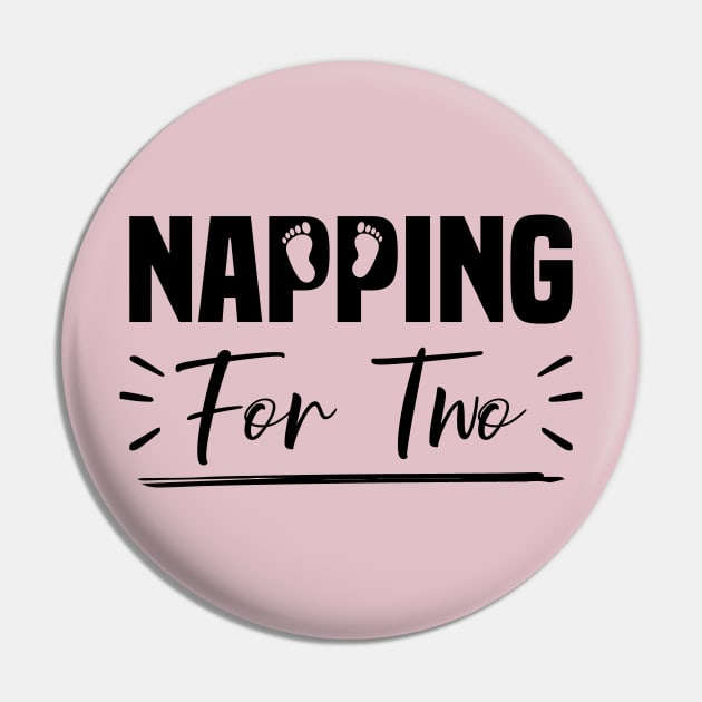 Napping For Two, Pregnancy Announcement And Cute Maternity Pin by BenTee