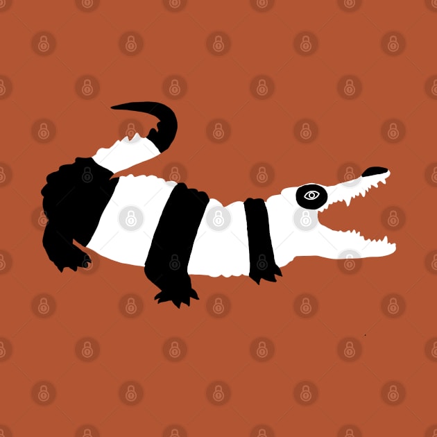 Funny crocodile with panda colors by Nano-none