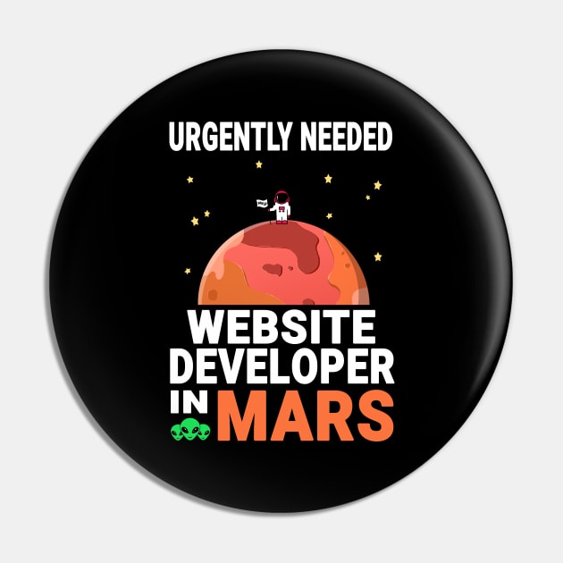 Web Developer Mars Lover Red Planet Design Quote Pin by jeric020290