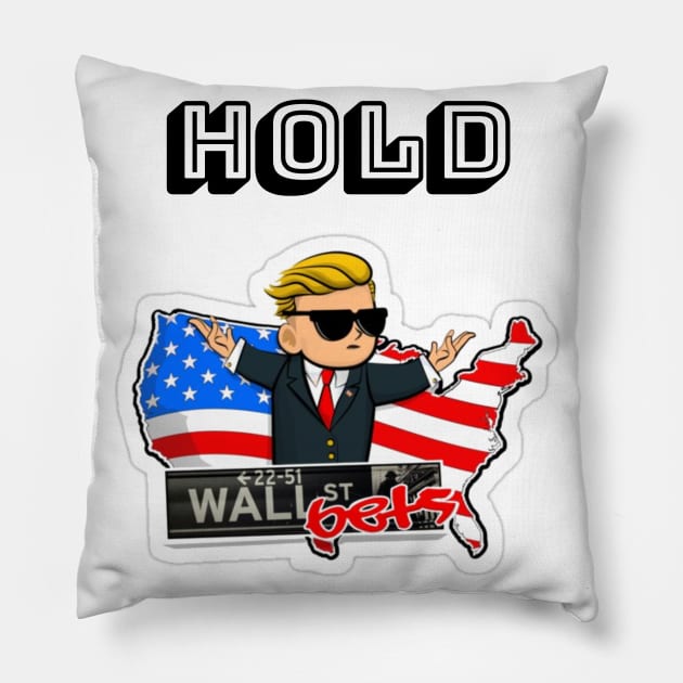 Hold Wall Street bets Pillow by summerDesigns