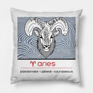 Aries Season - Zodiac Graphic Pillow